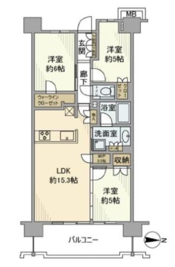 プラウドシティ吉祥寺 2階 間取り図