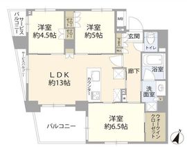 セルアージュ横濱大口LesⅡ 7階 間取り図