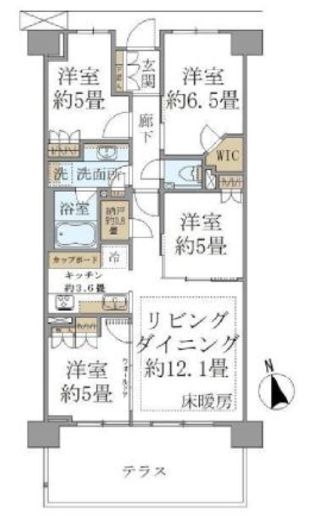 ブリリアシティ三鷹 1階 間取り図