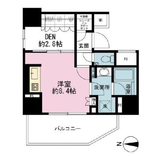 ザ・パークハウス新宿柏木 13階 間取り図