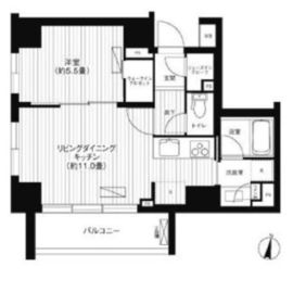 コスモリード原宿 203 間取り図