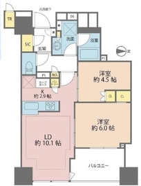 ブリリアタワー上野池之端 10階 間取り図