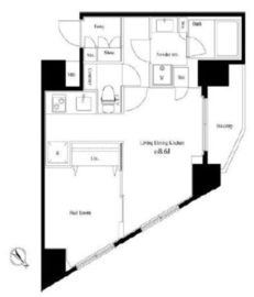 ベルジュール武蔵野中町 6階 間取り図