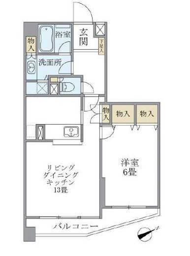 シティハイツ馬込 3階 間取り図