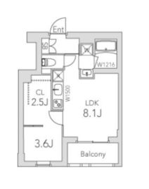 グランデュオ学芸大学2 (Gran Duo Gakugeidaigaku 2) 202 間取り図