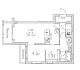 グランデュオ学芸大学2 (Gran Duo Gakugeidaigaku 2) 401 間取り図