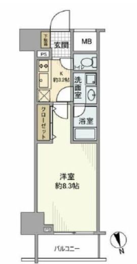 ピアース南麻布 4階 間取り図