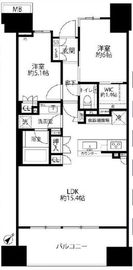 パークホームズ築地グリーンサイド 6階 間取り図