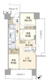 ジオ新丸子 10階 間取り図