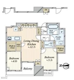 プラウド文京千駄木 7階 間取り図