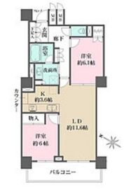 日暮里アインスタワー 13階 間取り図