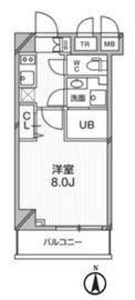 プライマル武蔵関 412 間取り図