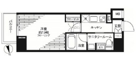 ステージグランデ芝大門 6階 間取り図