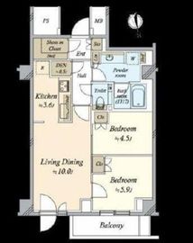 プラウド白金長者丸 2階 間取り図
