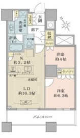 ザ・パークハウス西新宿タワー60 24階 間取り図