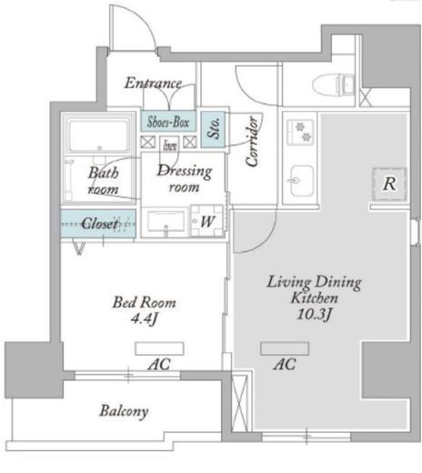 グランフェリシア笹塚 501 間取り図