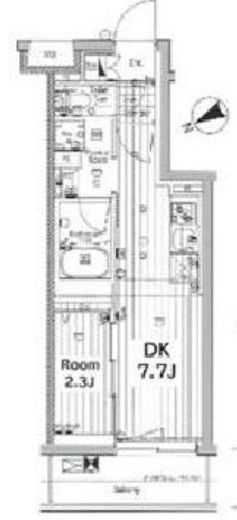 メイクス若松河田 202 間取り図