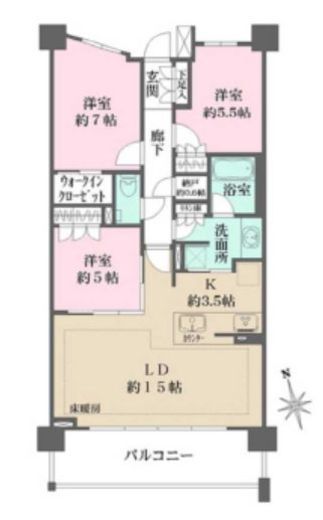 ザ・パークハウス宮前平 6階 間取り図
