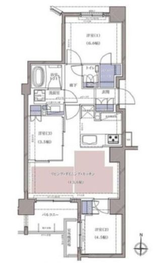 ディームス横濱青木町 704 間取り図