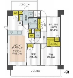 イニシア西日暮里 5階 間取り図