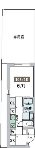 グランデュオ中野4 (GranDuo Nakano4) 103 間取り図
