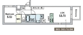 グランデュオ中野4 (GranDuo Nakano4) 301 間取り図