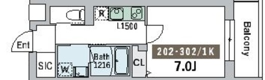 グランデュオ中野4 (GranDuo Nakano4) 302 間取り図
