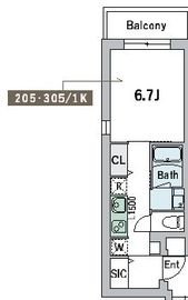 グランデュオ中野4 (GranDuo Nakano4) 305 間取り図