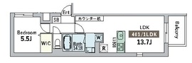 グランデュオ中野4 (GranDuo Nakano4) 401 間取り図