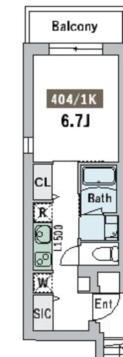 グランデュオ中野4 (GranDuo Nakano4) 404 間取り図