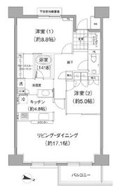 アビティ目黒 713 間取り図