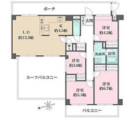グランデュール石神井 606 間取り図