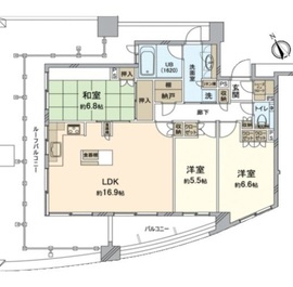 グランプレオ武蔵野 13階 間取り図