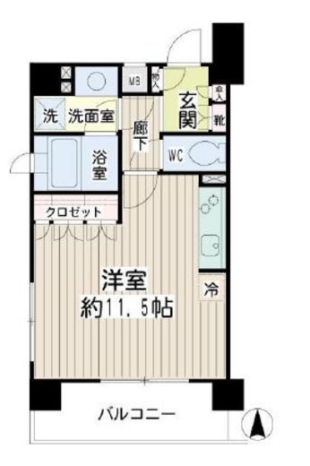 エクセル武蔵小杉 613 間取り図