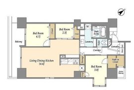 アマックス横浜 7階 間取り図