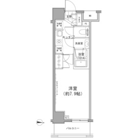 カッシア両国 804 間取り図