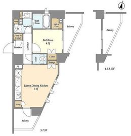 リバーレ鷺沼 705 間取り図