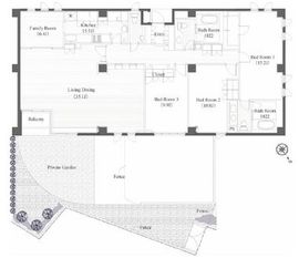 ウィンザーハウス広尾 101 間取り図