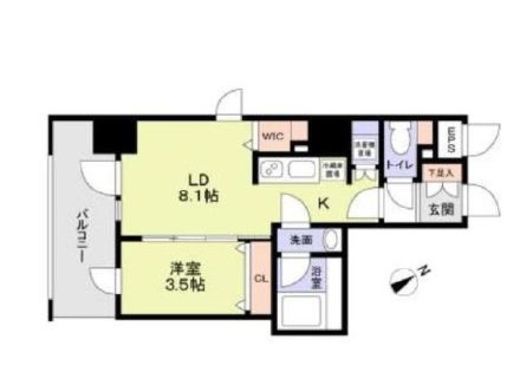 SCL関内 802 間取り図