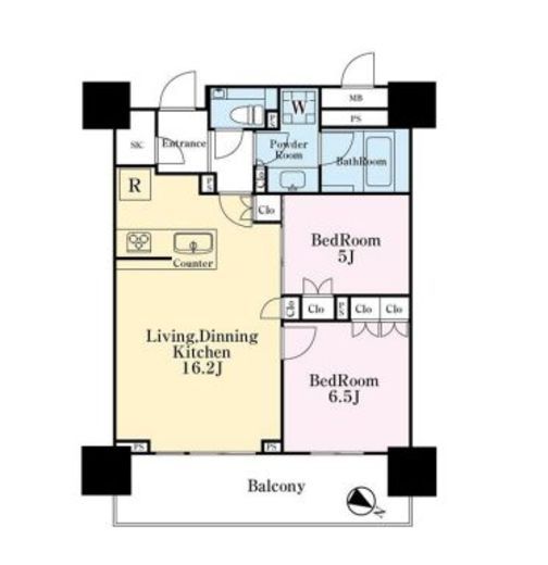 ブランズタワー豊洲 29階 間取り図