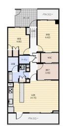 西蒲田パークホームズ 7階 間取り図