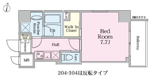 WB court (ダブリュビーコート) 204 間取り図