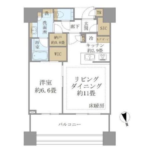 白金ザ・スカイ 25階 間取り図