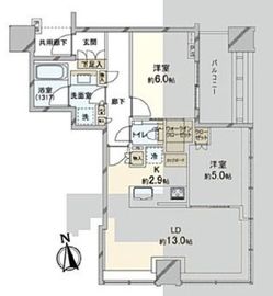 白金ザ・スカイ 12階 間取り図