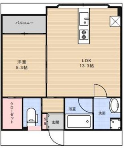 ベルジューレ高輪 305 間取り図