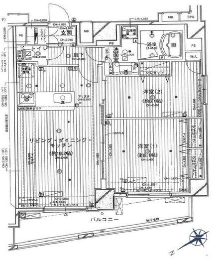 シティインデックス西五反田 12階 間取り図
