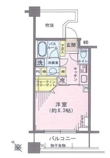ヒルレジデンス大崎 5階 間取り図