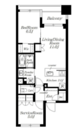 ジオ目黒 5階 間取り図