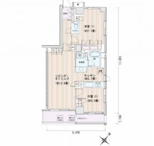エスティメゾン豊洲レジデンス E619 間取り図