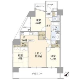 エルガ西小岩シティ 3階 間取り図